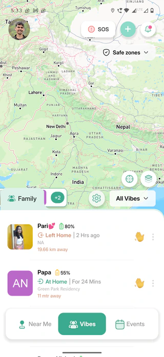 A Family Vibe in the Fuzz app